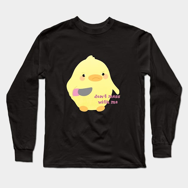 Angry Duck Long Sleeve T-Shirt by sillychoco